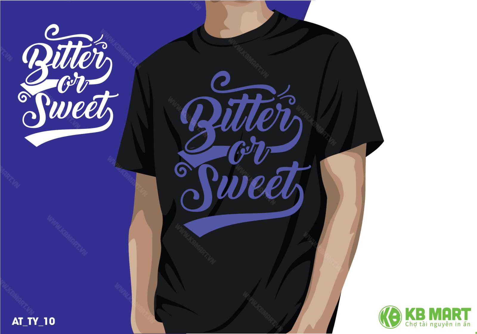 File in áo thun Bitter or sweet đắng và ngọt